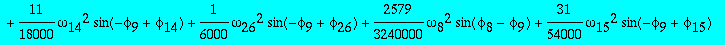 F := vector([-3/3200*omega[8]^2*sin(phi[1]-phi[8])+...